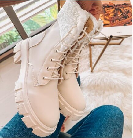 Bota Clásica Con Borreguito By Meel - By Meel Mx